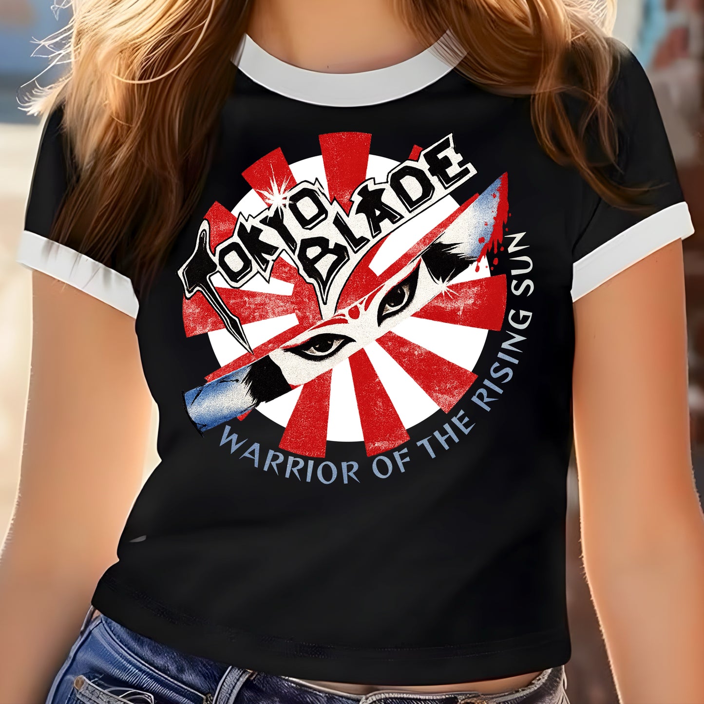 Tokyo Blade White Ringer Crop Top