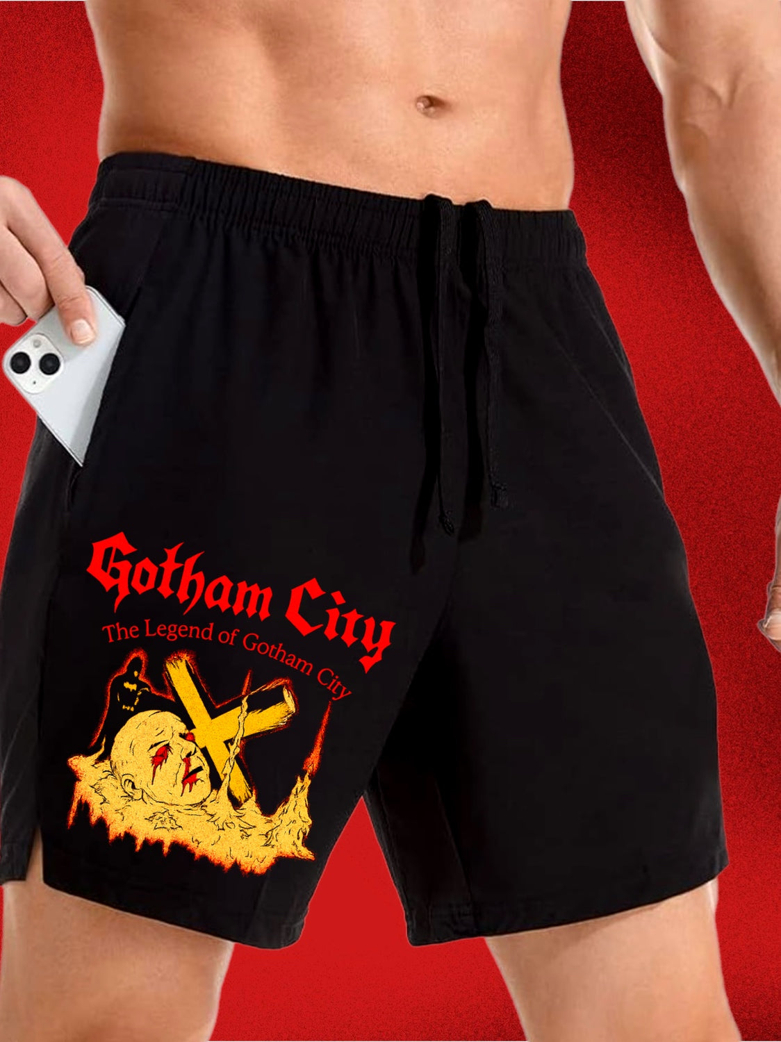 Versatile Gym & Streetwear Shorts (Gotham City)