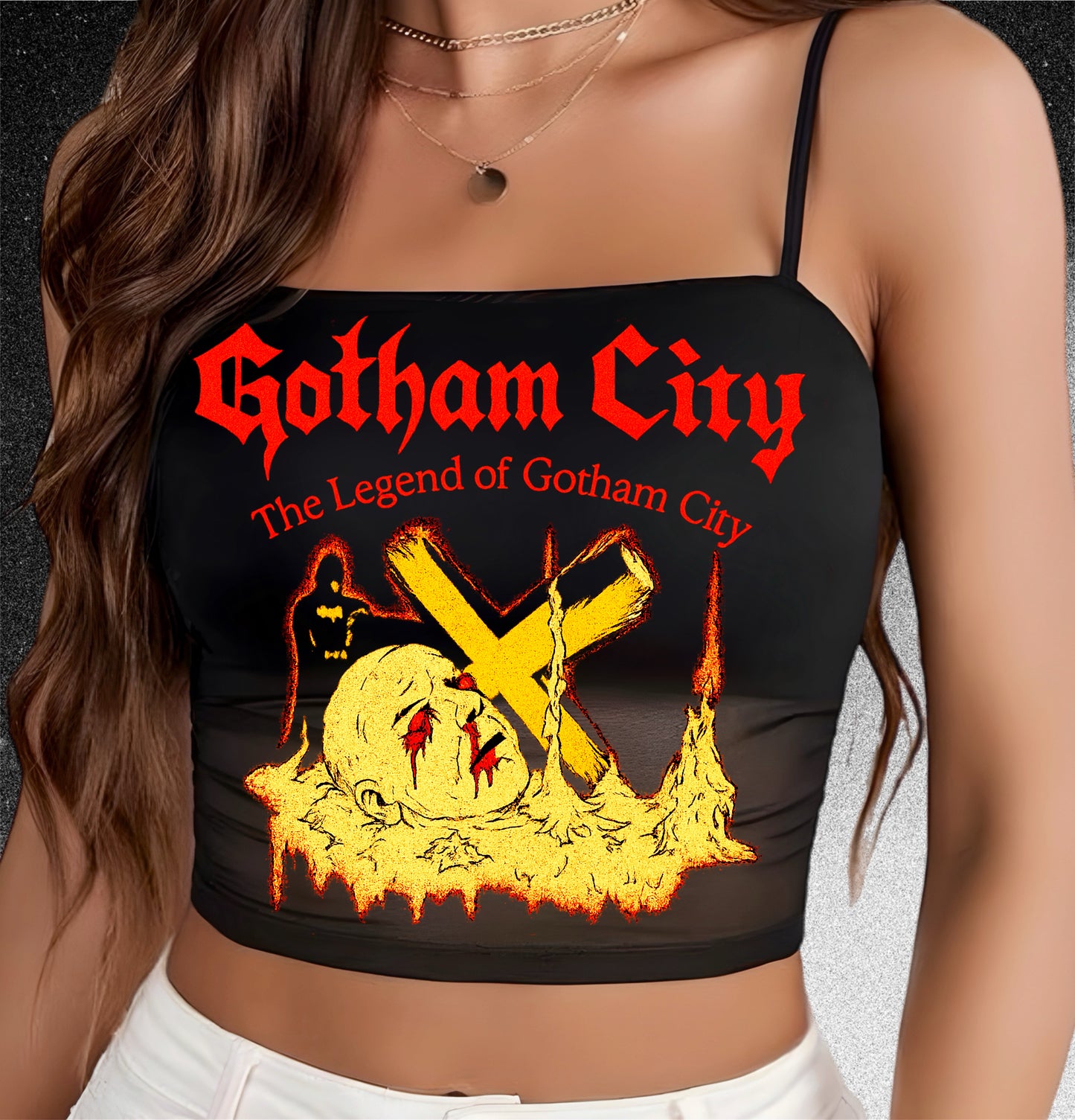 Sheer Cropped Top (Gotham City)