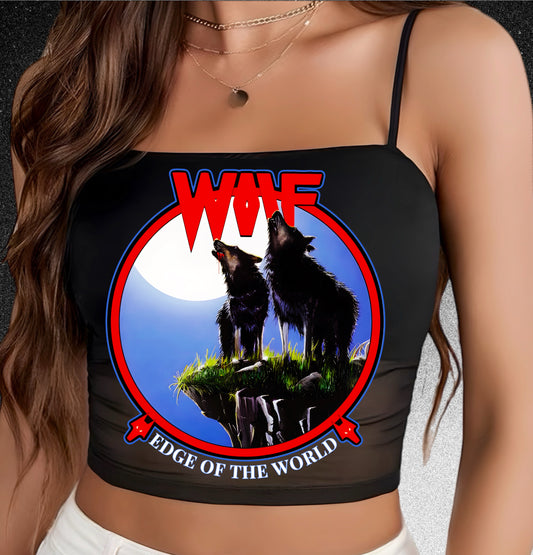 Sheer Cropped Tank (Wolf)