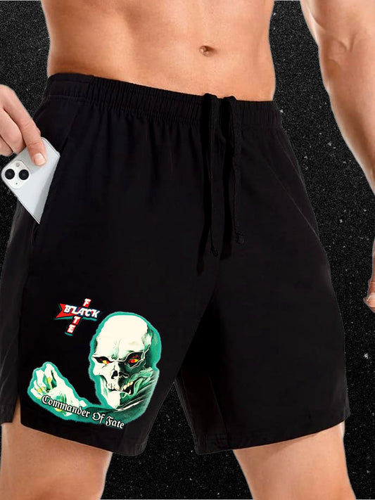 Versatile Gym & Streetwear Shorts (Black Fate)