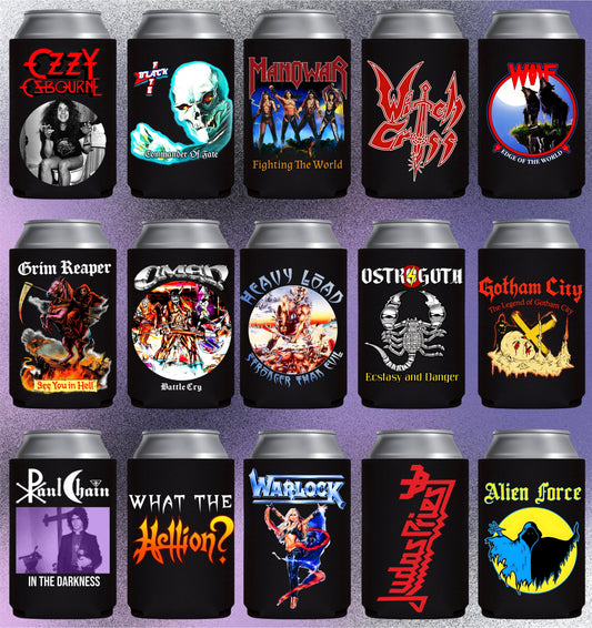 Cold Cans, Hot Metal- Koozies Collection